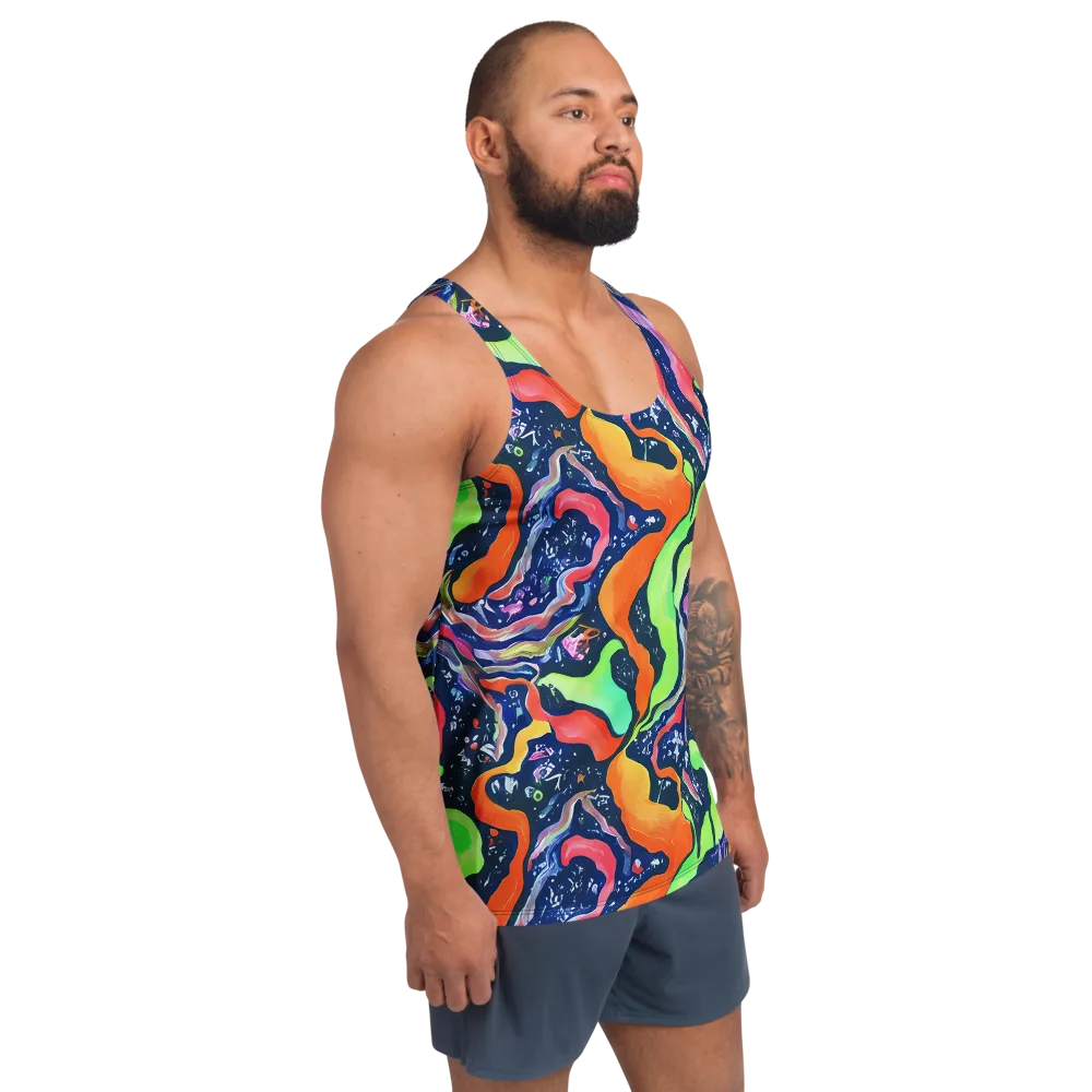 Psychedelic Flow on Men's Tank Top — Right Front