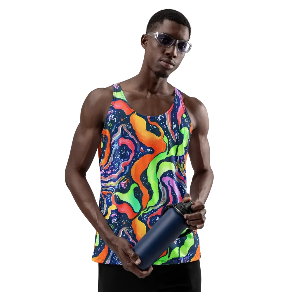 Psychedelic Flow on Men's Tank Top — Front