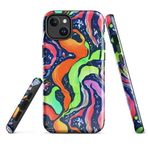 Psychedelic Flow on a MagSafe Tough Case for iPhone®
