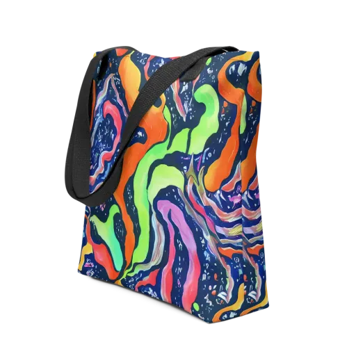 Psychedelic Flow on a Tote Bag