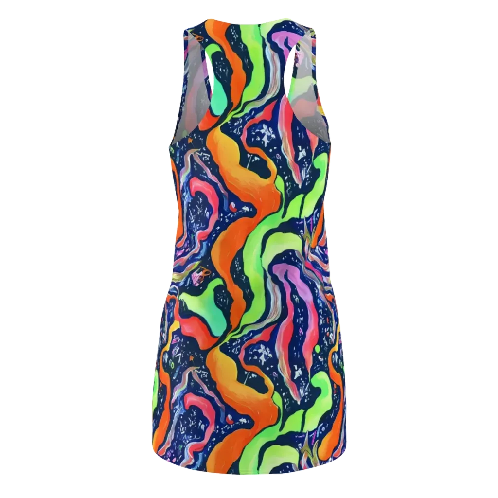 Psychedelic Flow on Racerback Dress — Back