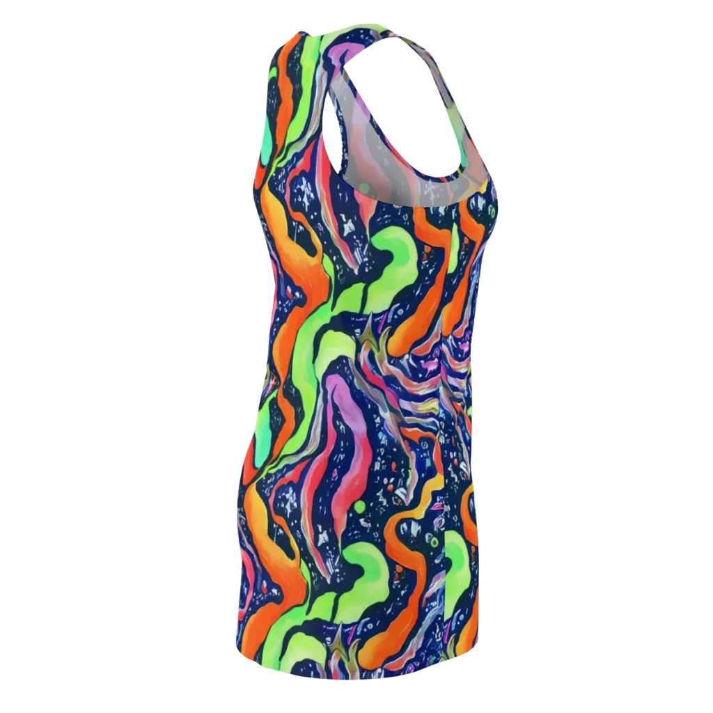 Psychedelic Flow on Racerback Dress — Back Side
