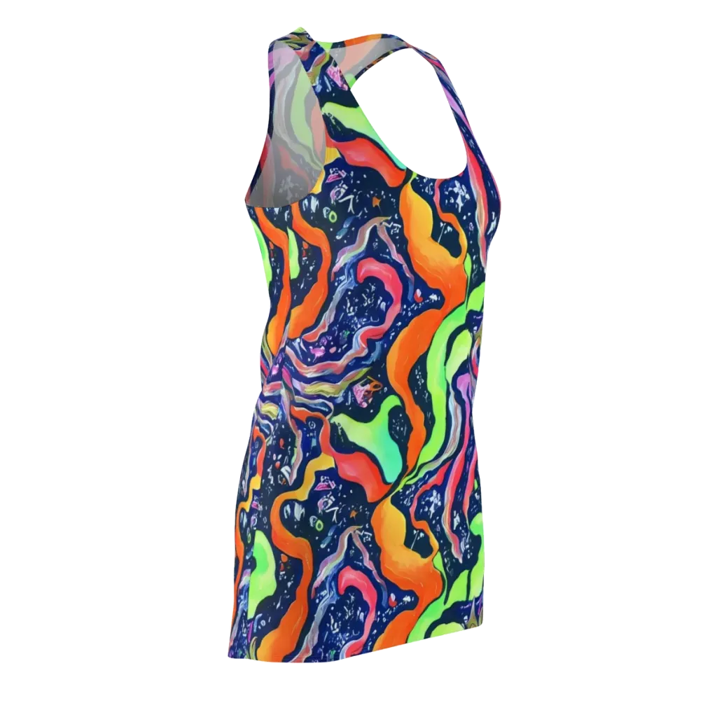 Psychedelic Flow on Racerback Dress — Front Side