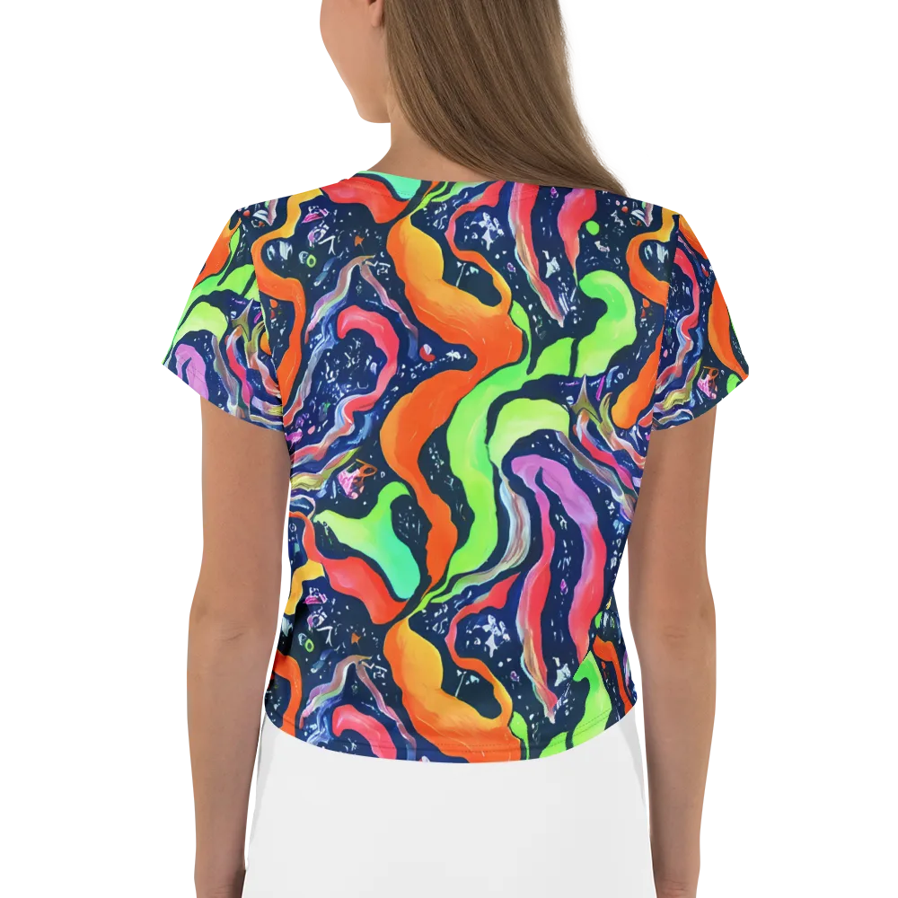 Psychedelic Flow on Crop Tee — Back
