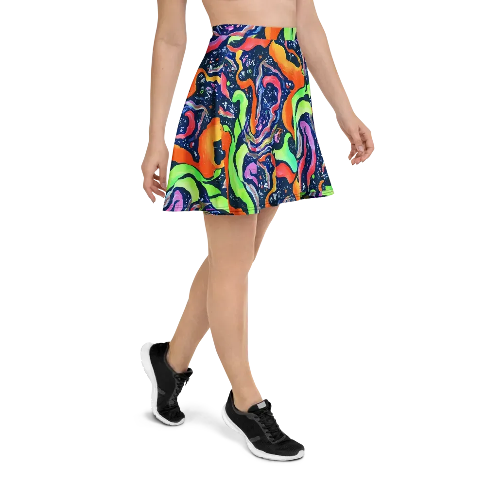 Psychedelic Flow on Skater Skirt — Right