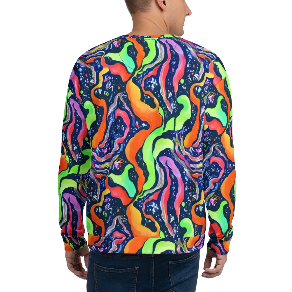Psychedelic Flow on Sweatshirt — Back