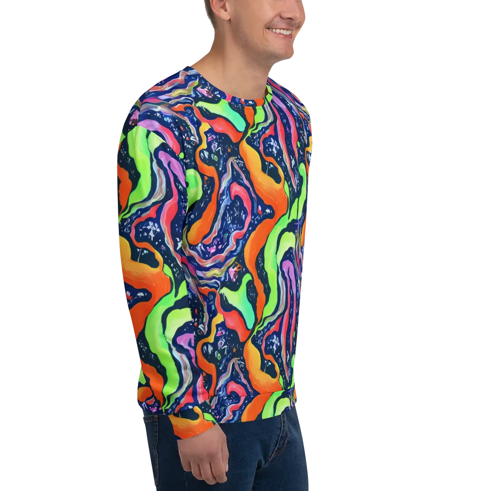 Psychedelic Flow on Sweatshirt — Right Front