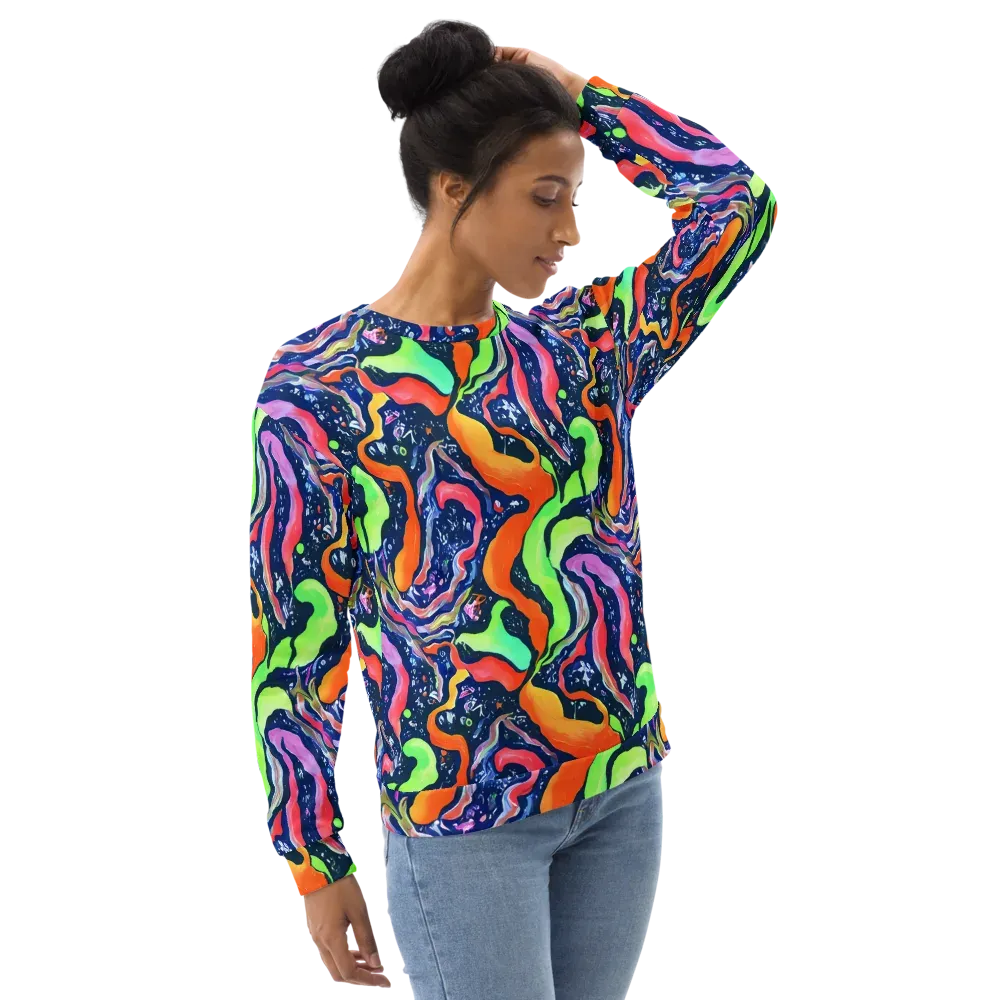 Psychedelic Flow on Sweatshirt — Right Front