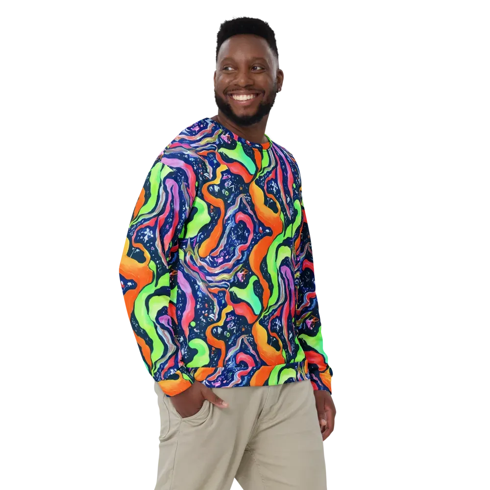 Psychedelic Flow on Sweatshirt — Front