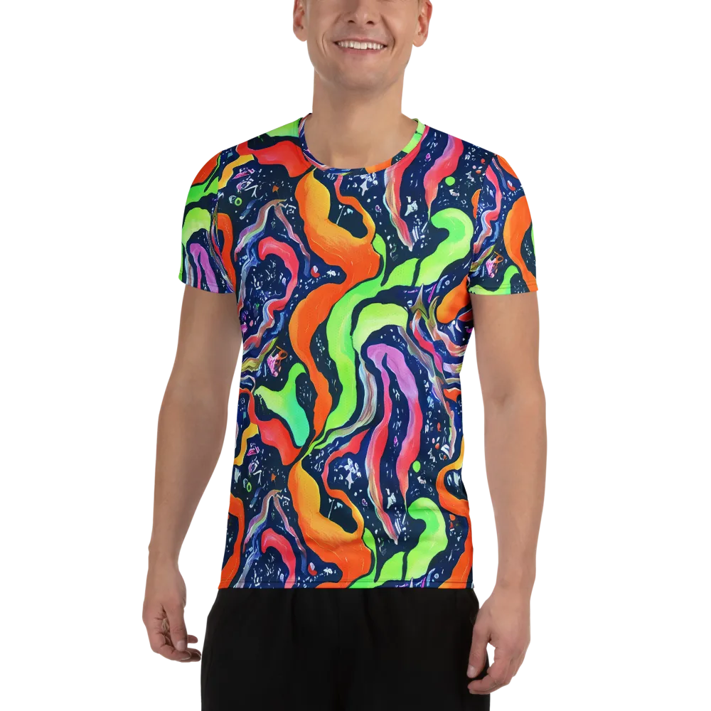 Psychedelic Flow on Men's Athletic T-Shirt — Front