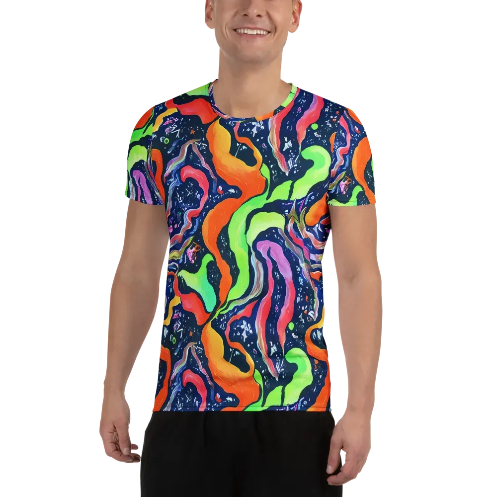 Psychedelic Flow on Men's Athletic T-Shirt — Front