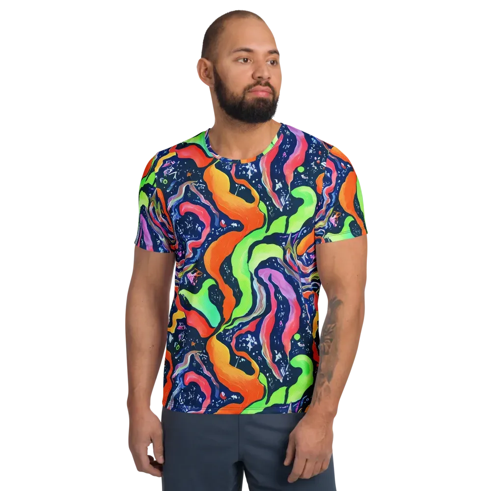 Psychedelic Flow on Men's Athletic T-Shirt — Front