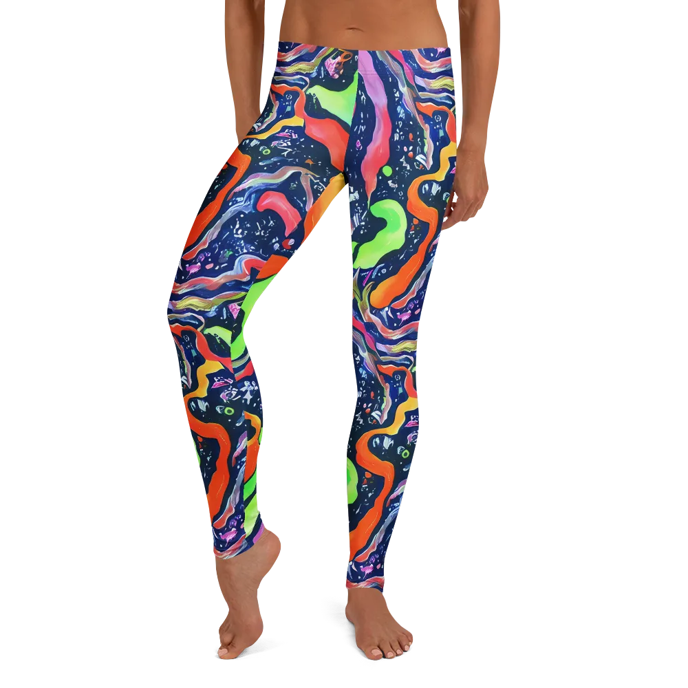 Psychedelic Flow on Leggings — Front