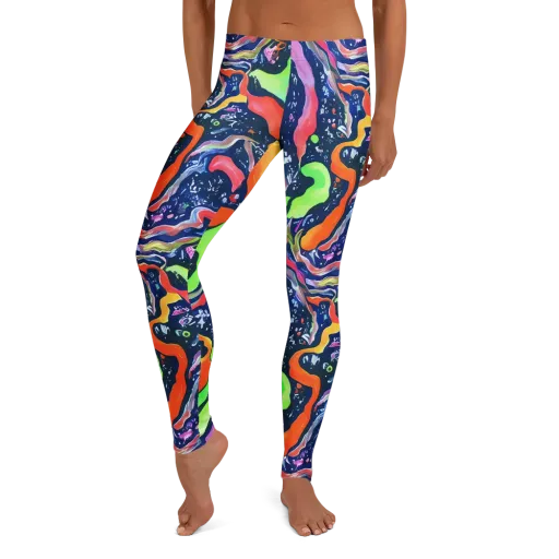 Psychedelic Flow on a Leggings
