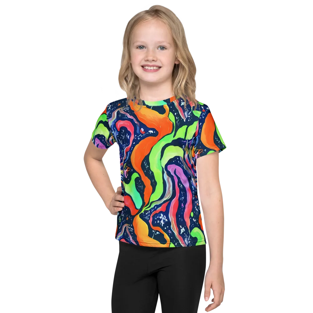Psychedelic Flow on Kids Crew Neck T-Shirt — Front