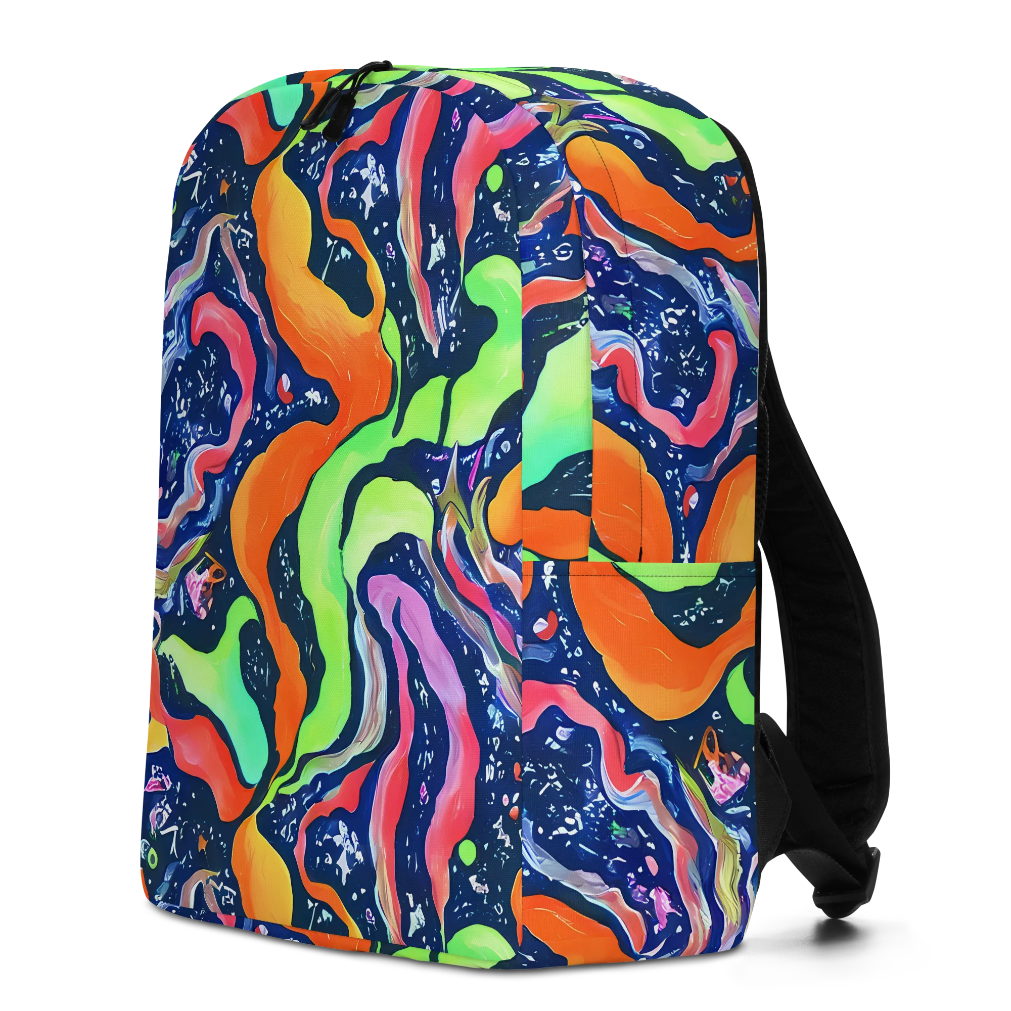 Psychedelic Flow on Minimalist Backpack — Left