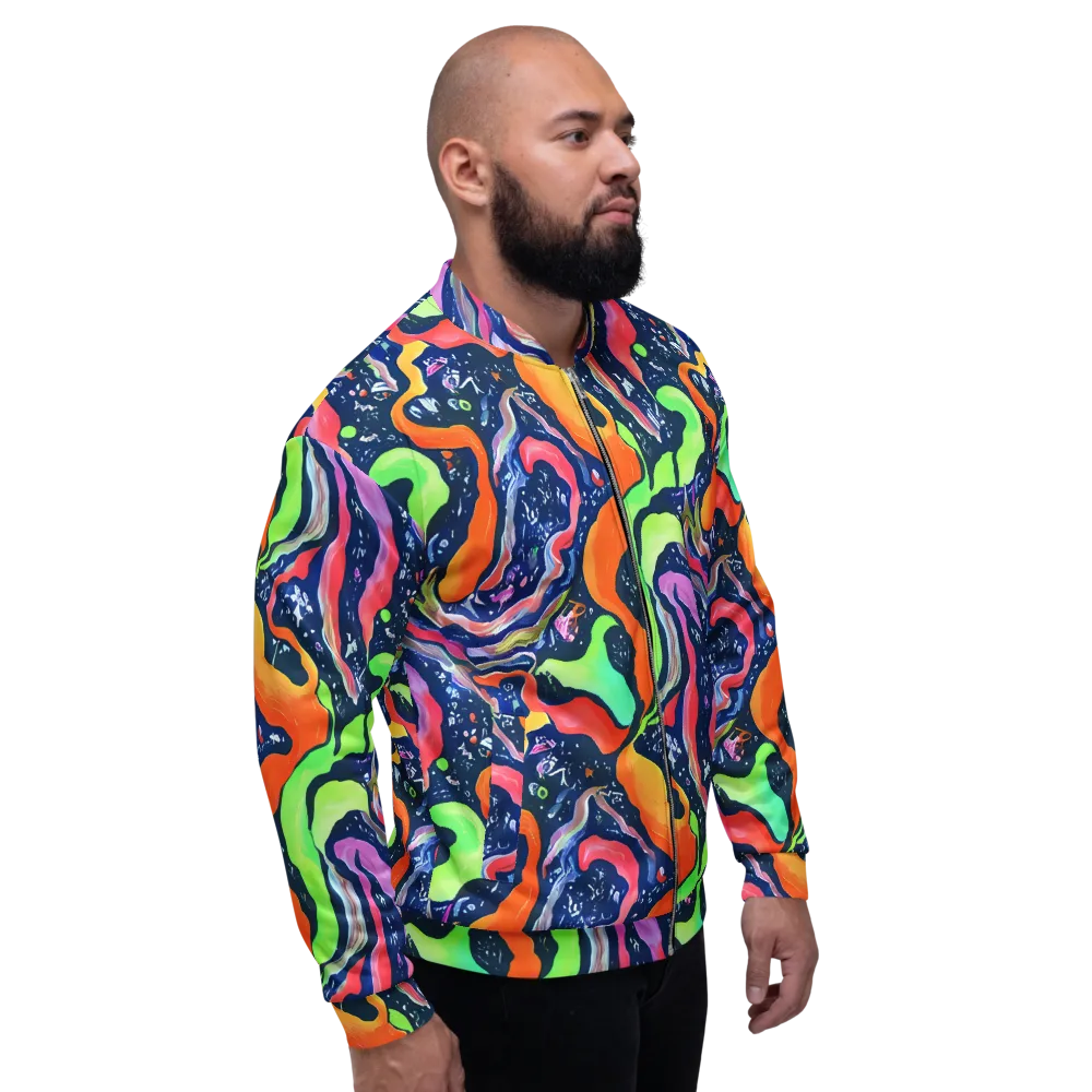 Psychedelic Flow on Bomber Jacket — Right