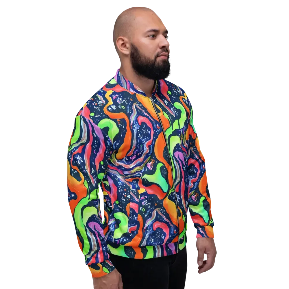 Psychedelic Flow on Bomber Jacket — Right