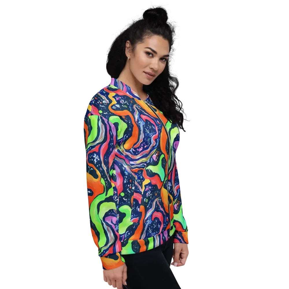 Psychedelic Flow on Bomber Jacket — Right