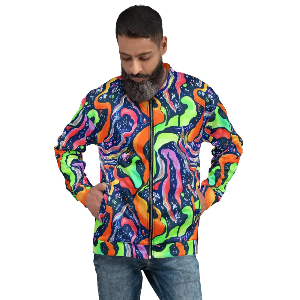 Psychedelic Flow on Bomber Jacket — Front