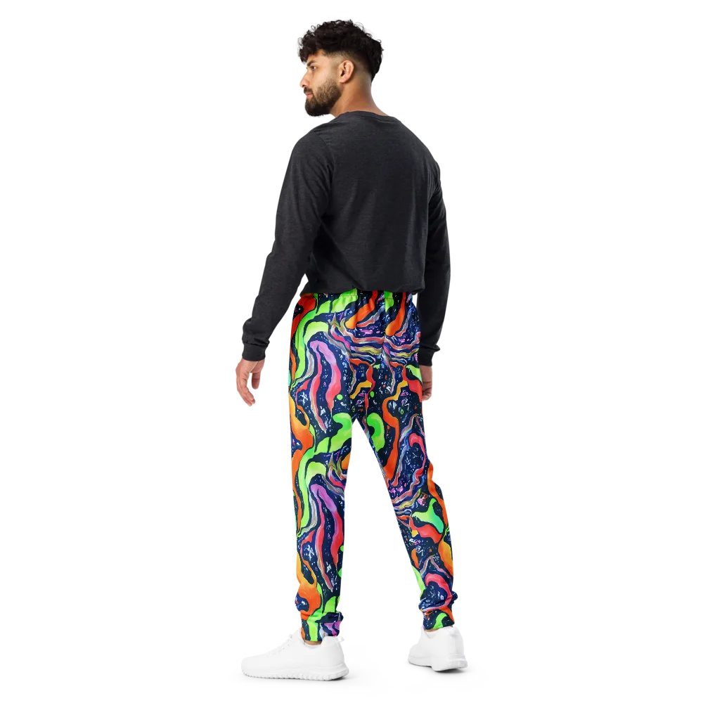 Psychedelic Flow on Men's Joggers — Back