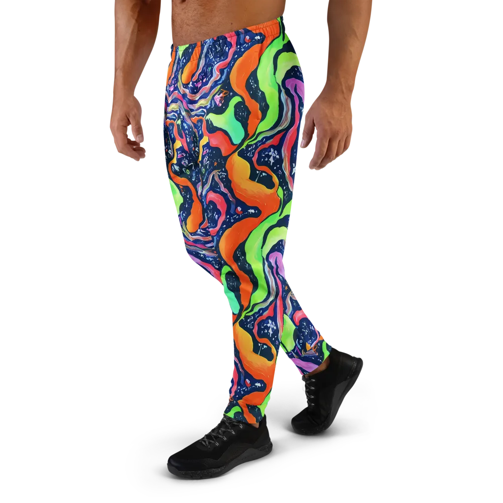 Psychedelic Flow on Men's Joggers — Left
