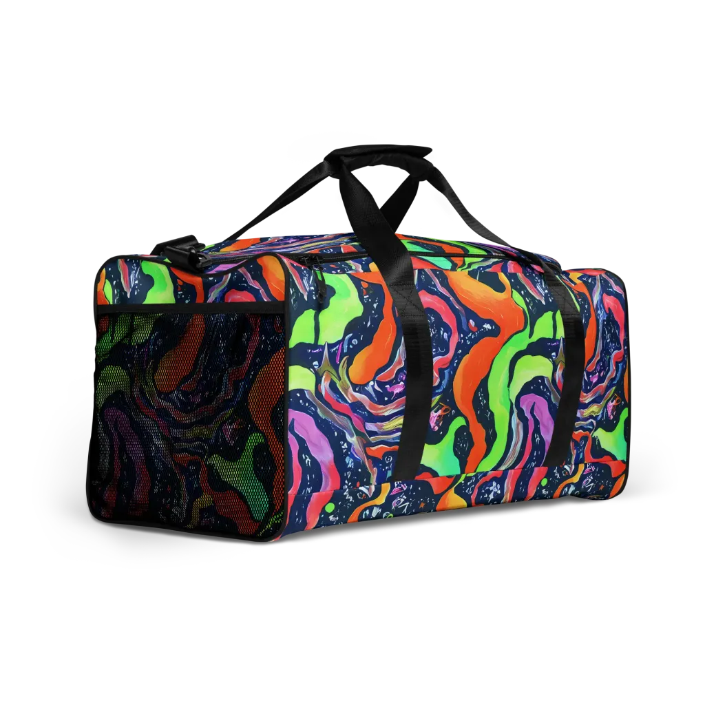 Psychedelic Flow on Duffle Bag — Right Front