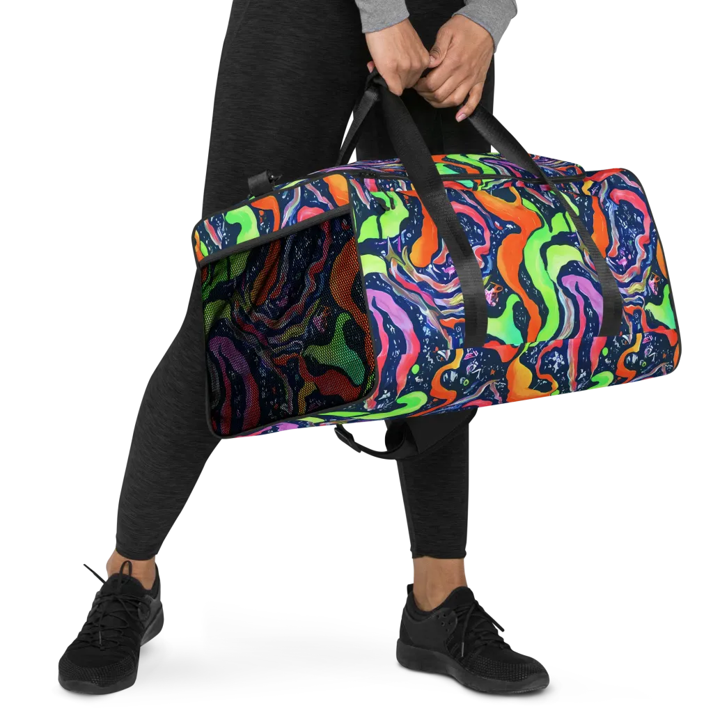 Psychedelic Flow on Duffle Bag — Right Front