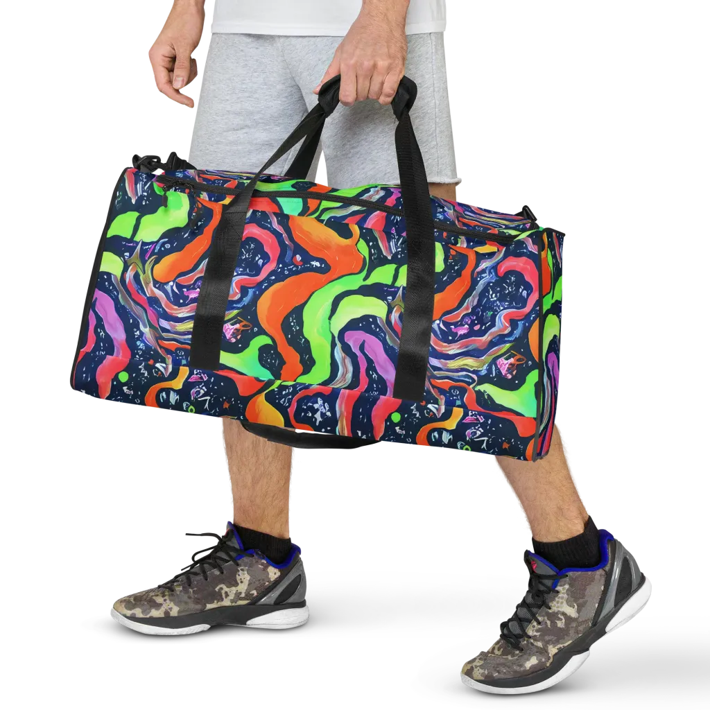 Psychedelic Flow on Duffle Bag — Front