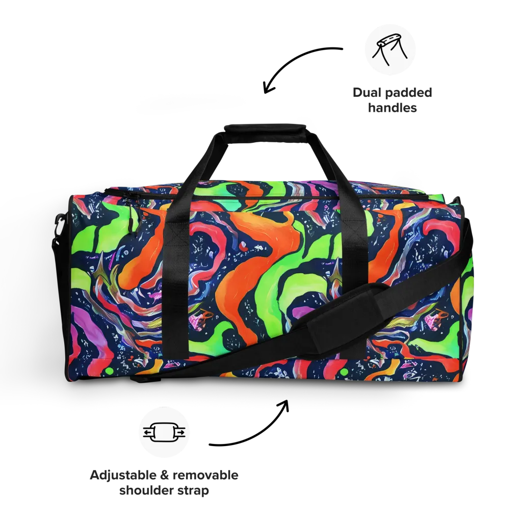 Psychedelic Flow on Duffle Bag — Front