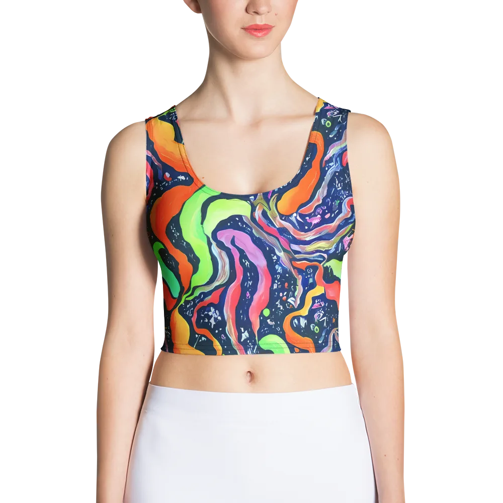 Psychedelic Flow on Crop Top — Front