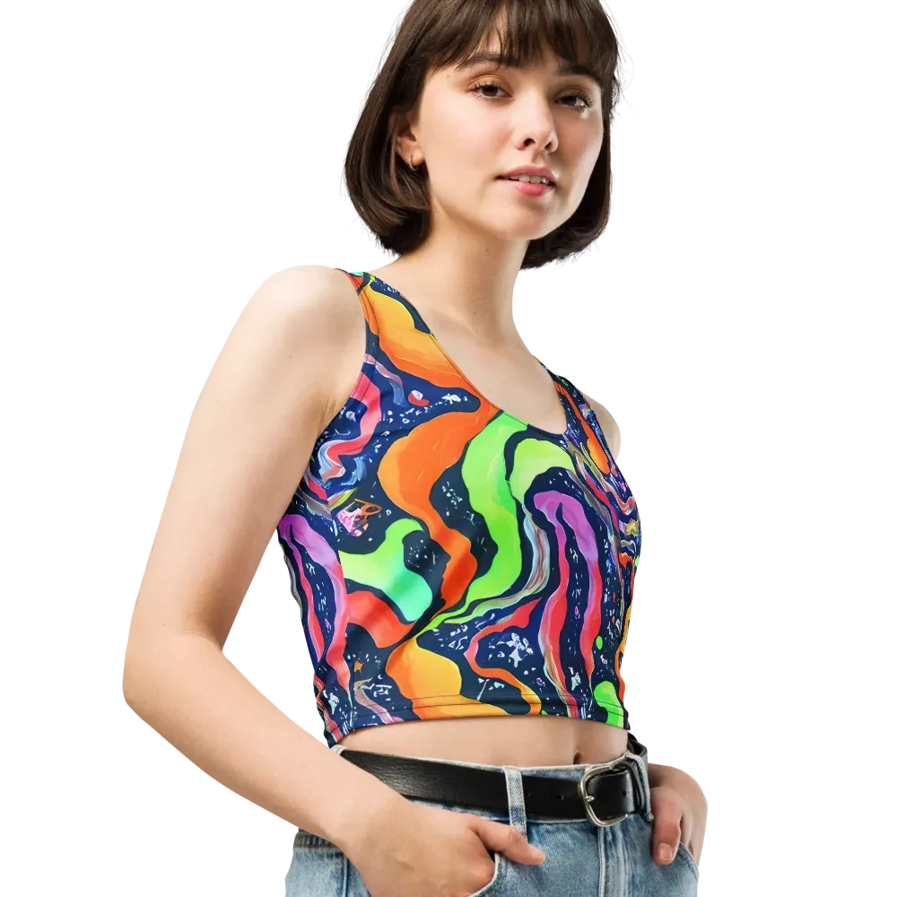 Psychedelic Flow on Crop Top — Right Front