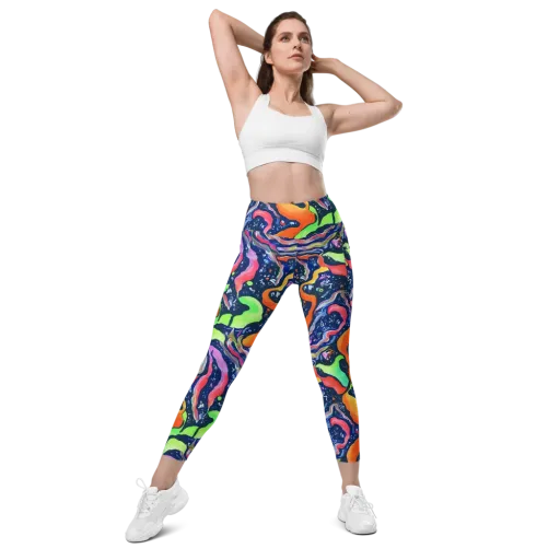 Psychedelic Flow on a Leggings with Pockets