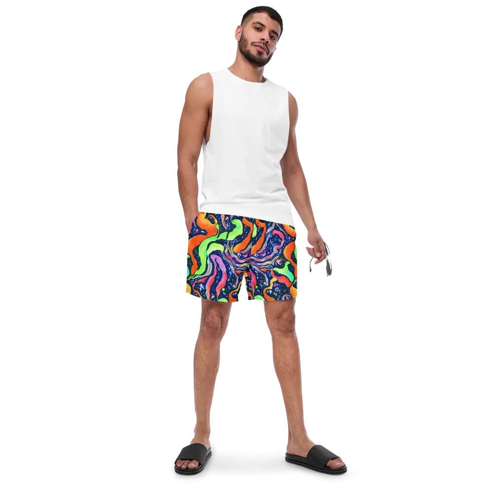 Psychedelic Flow on Swim Trunks — Front