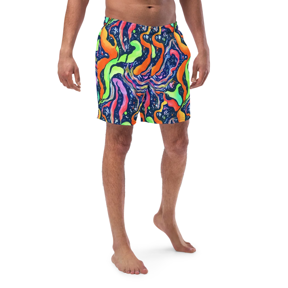 Psychedelic Flow on Swim Trunks — Front
