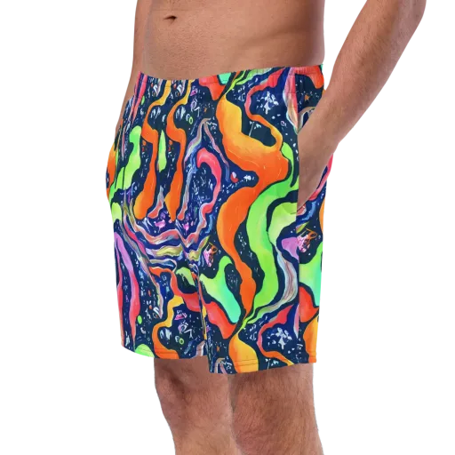 Psychedelic Flow on a Swim Trunks