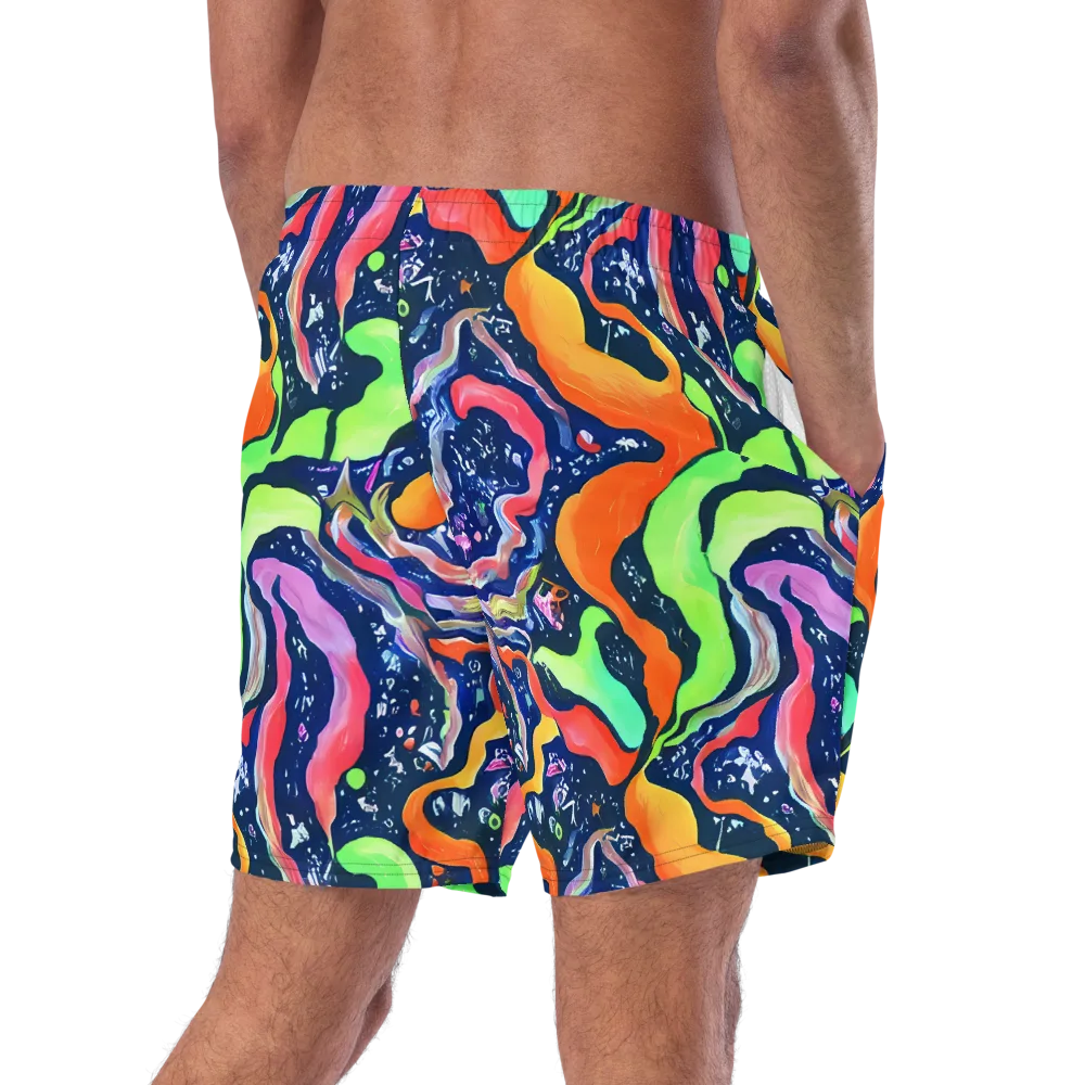 Psychedelic Flow on Swim Trunks — Right Back