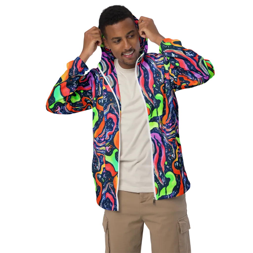 Psychedelic Flow on Men's Windbreaker — Front