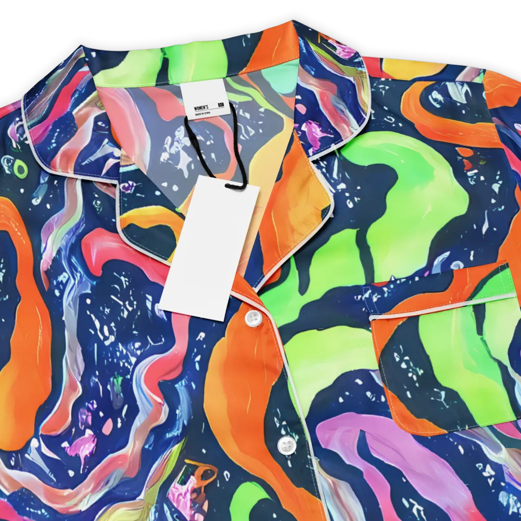 Psychedelic Flow on Women's Short Sleeve Pajama Top — Product details