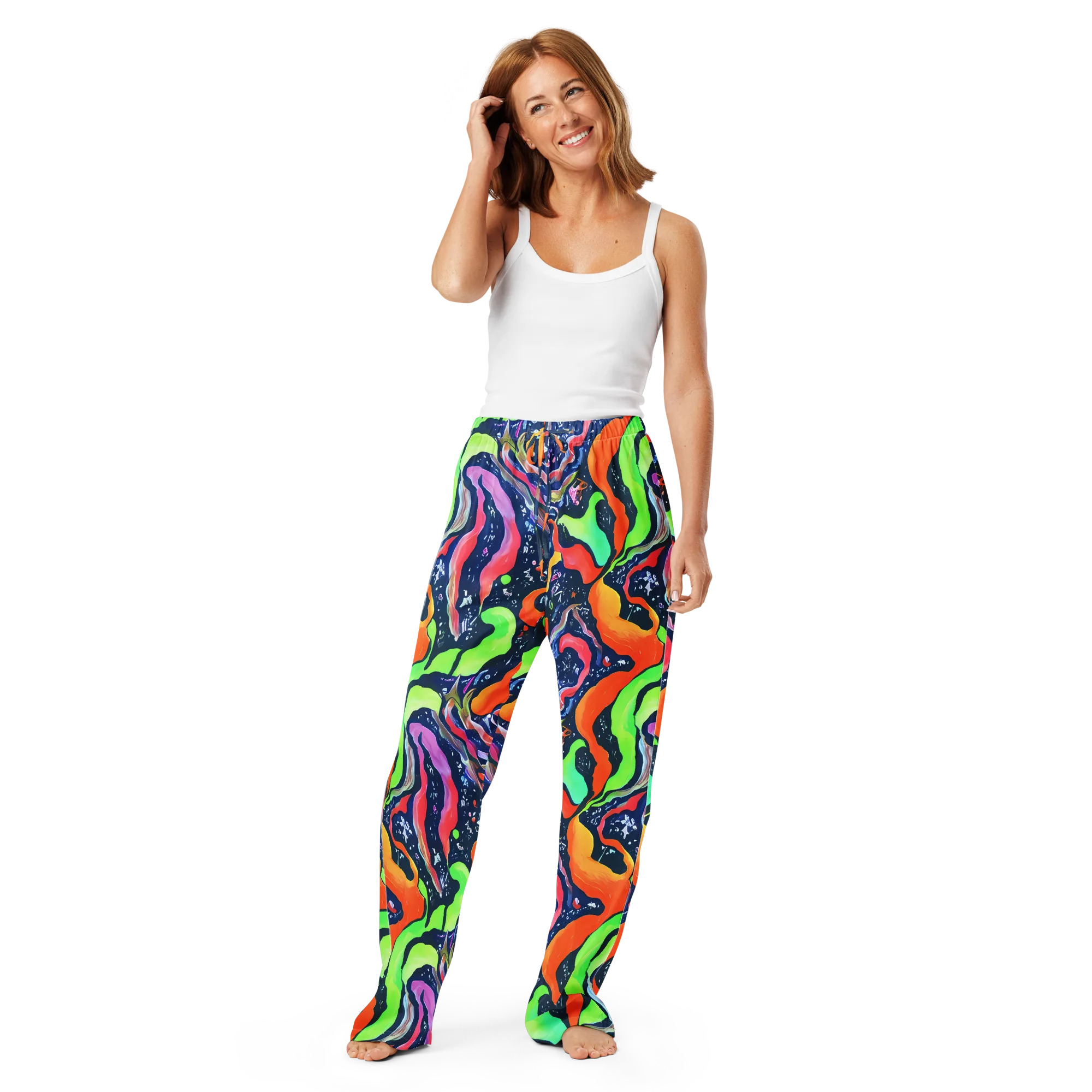 Psychedelic Flow on Women's Pajama Pants — Front