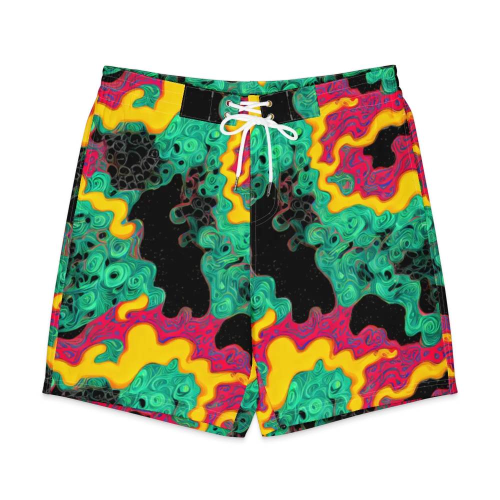 Electric Malachite on Men's Board Shorts — Front
