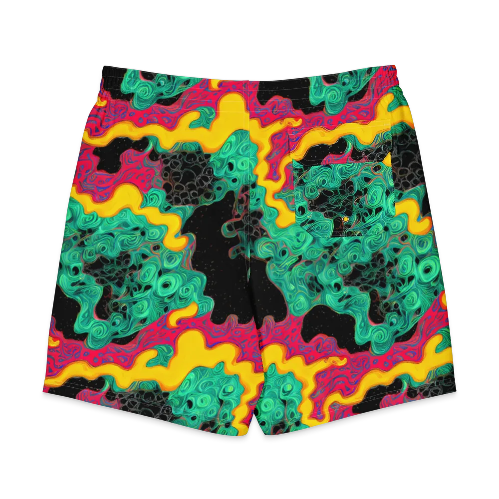 Electric Malachite on Men's Board Shorts — Back