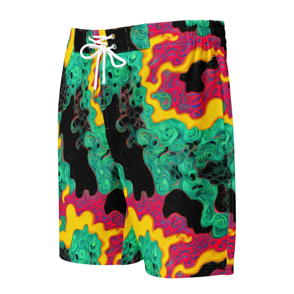 Electric Malachite on Men's Board Shorts — Front