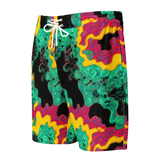 Electric Malachite on a Men's Board Shorts