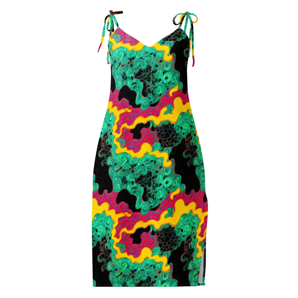 Electric Malachite on Slip Dress — Front