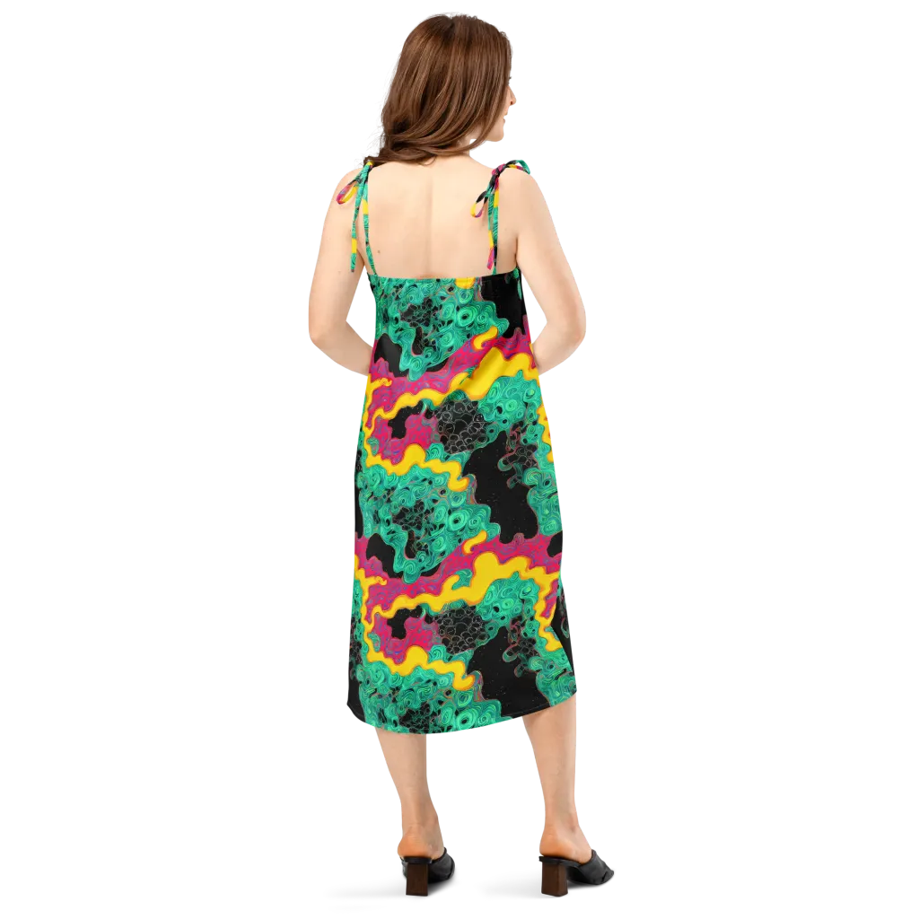 Electric Malachite on Slip Dress — Back