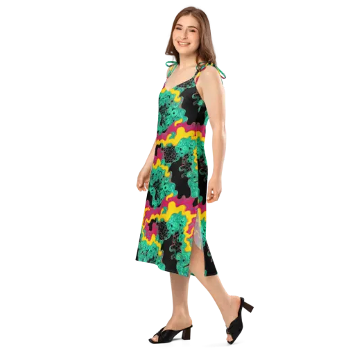 Electric Malachite on a Slip Dress