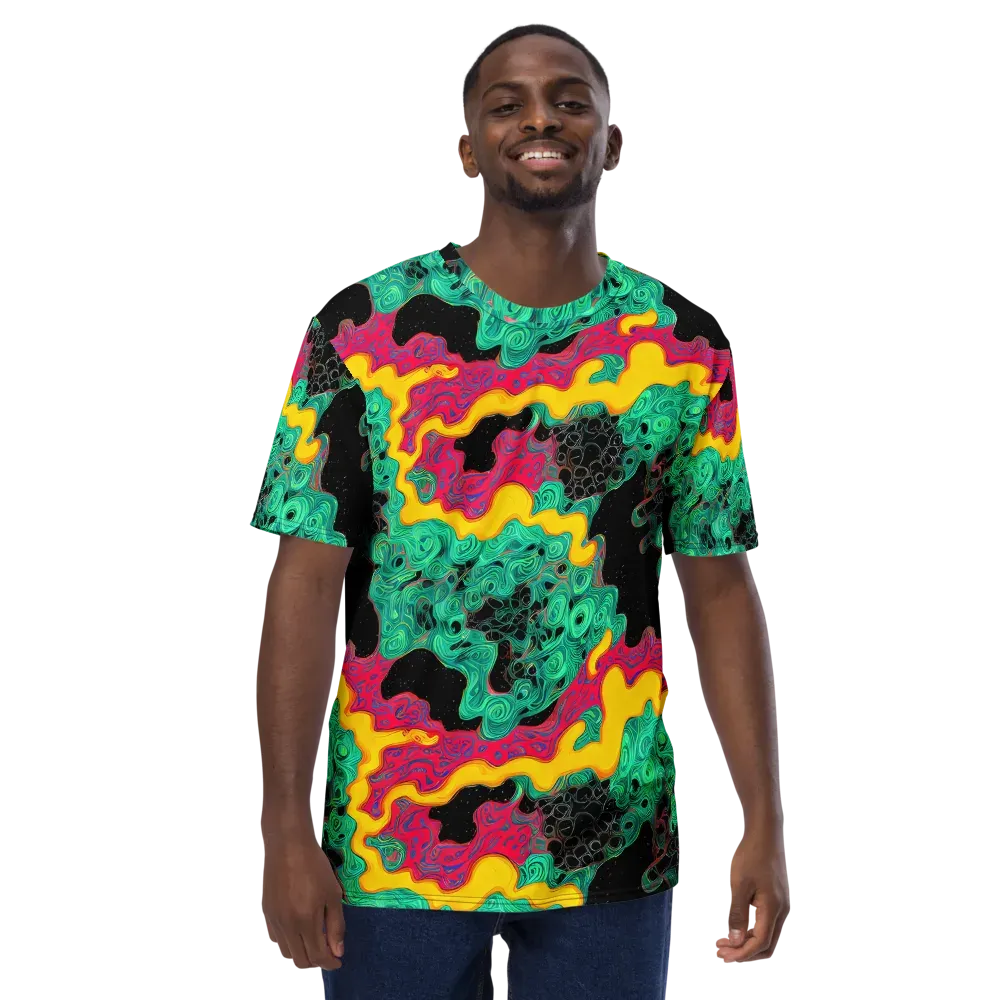 Electric Malachite on Men's Crew Neck T-Shirt — Front