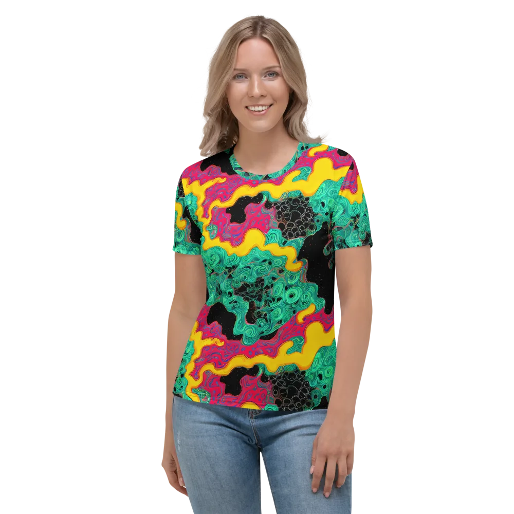 Electric Malachite on Women's Crew Neck T-Shirt — Front