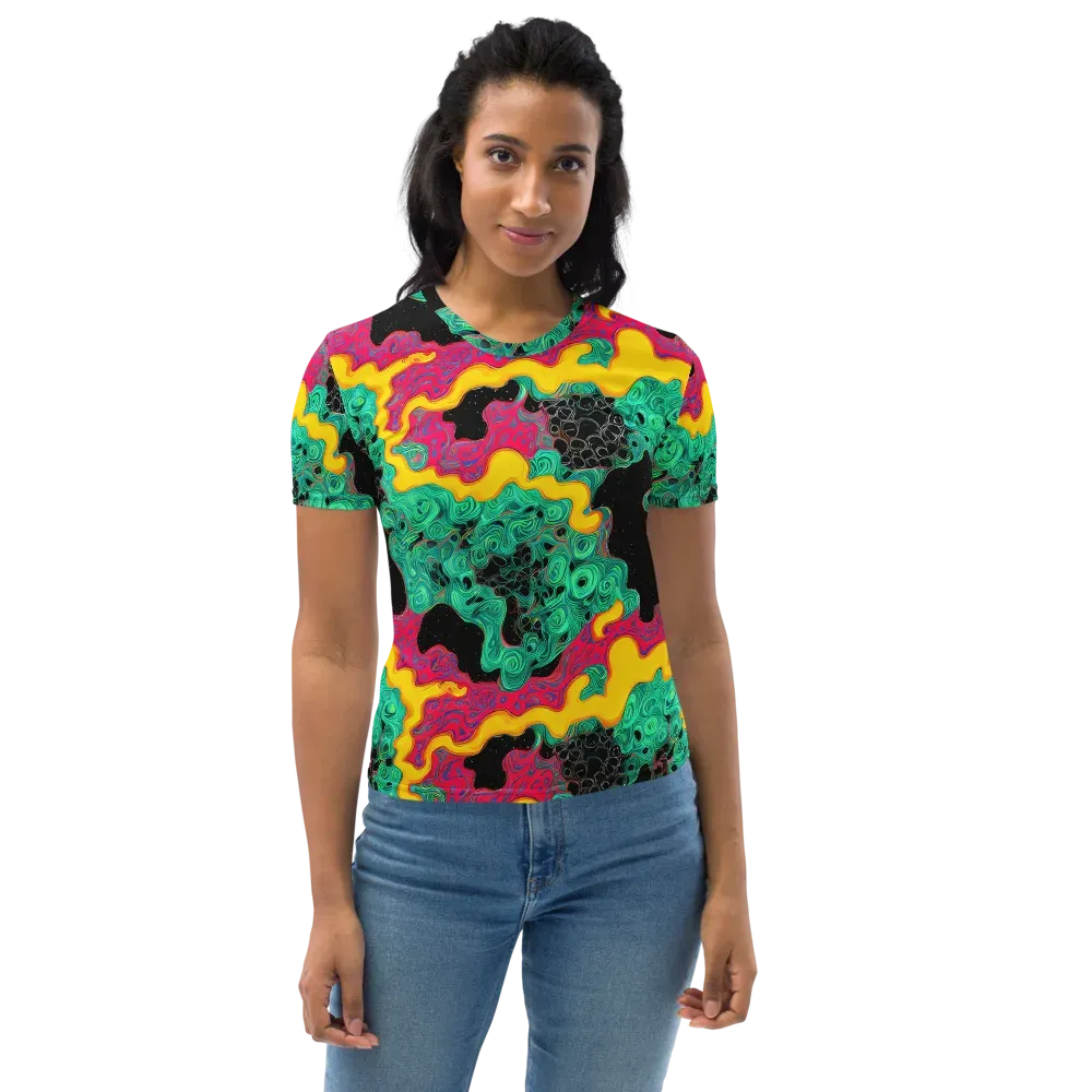 Electric Malachite on Women's Crew Neck T-Shirt — Front